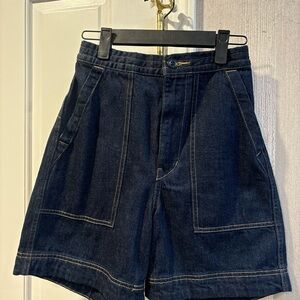 Uniqlo Women's Dark Blue Jean Shorts
